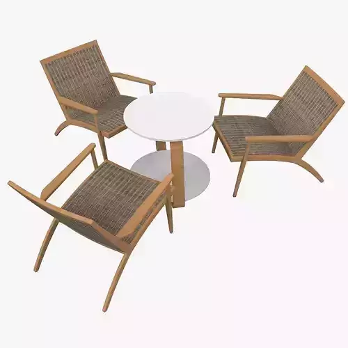 Wegner CH25 Chair and conference table 60 ties