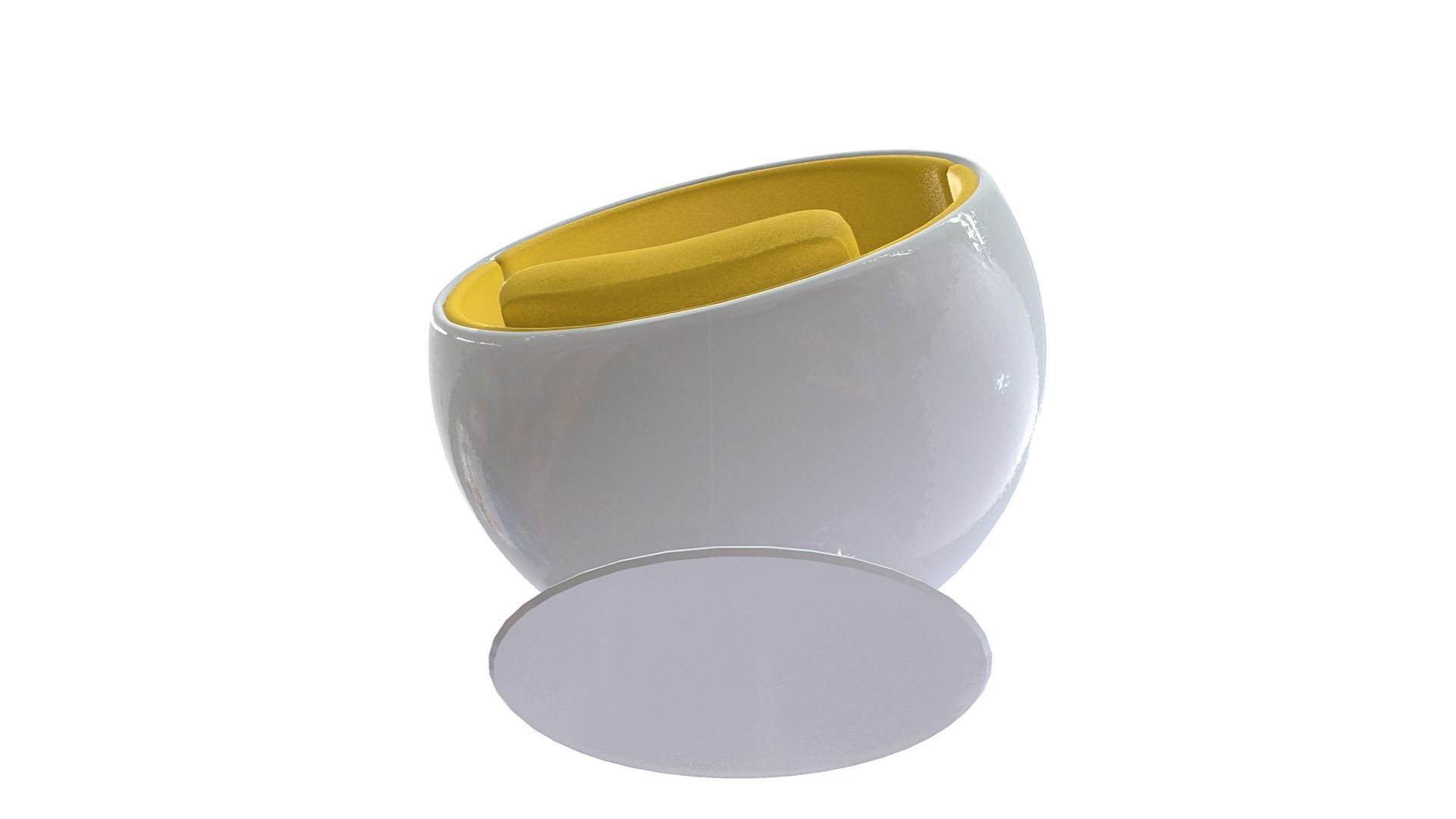 Ball Chair Low-poly 3D model_8