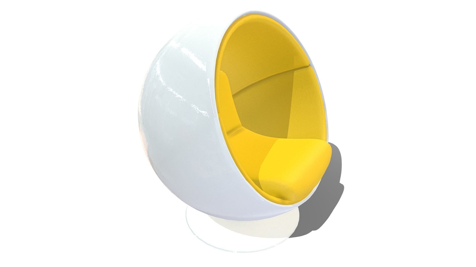 Ball Chair Low-poly 3D model_16