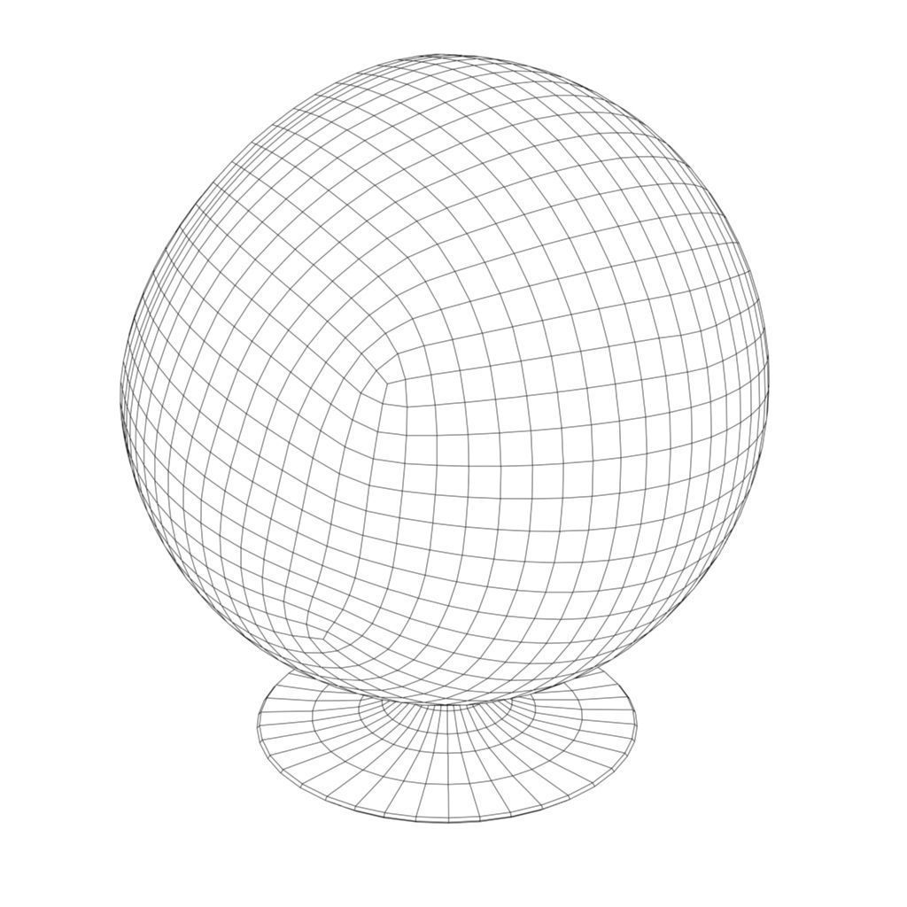 Ball Chair Low-poly 3D model_17