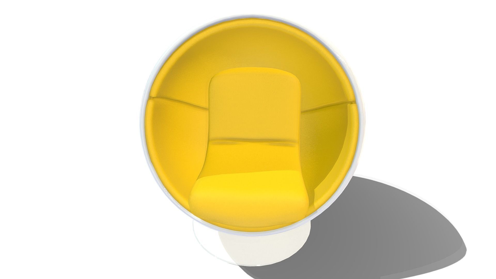 Ball Chair Low-poly 3D model_5