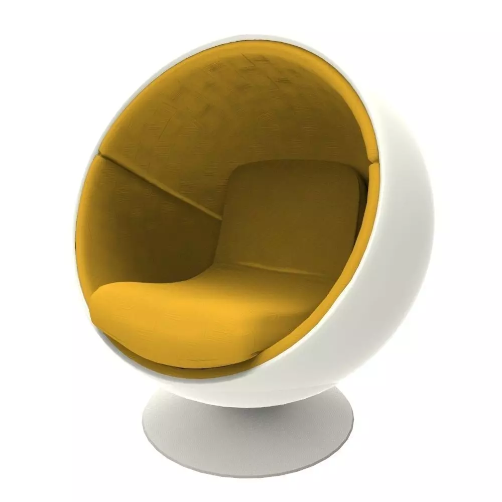 Ball Chair Low-poly 3D model_0