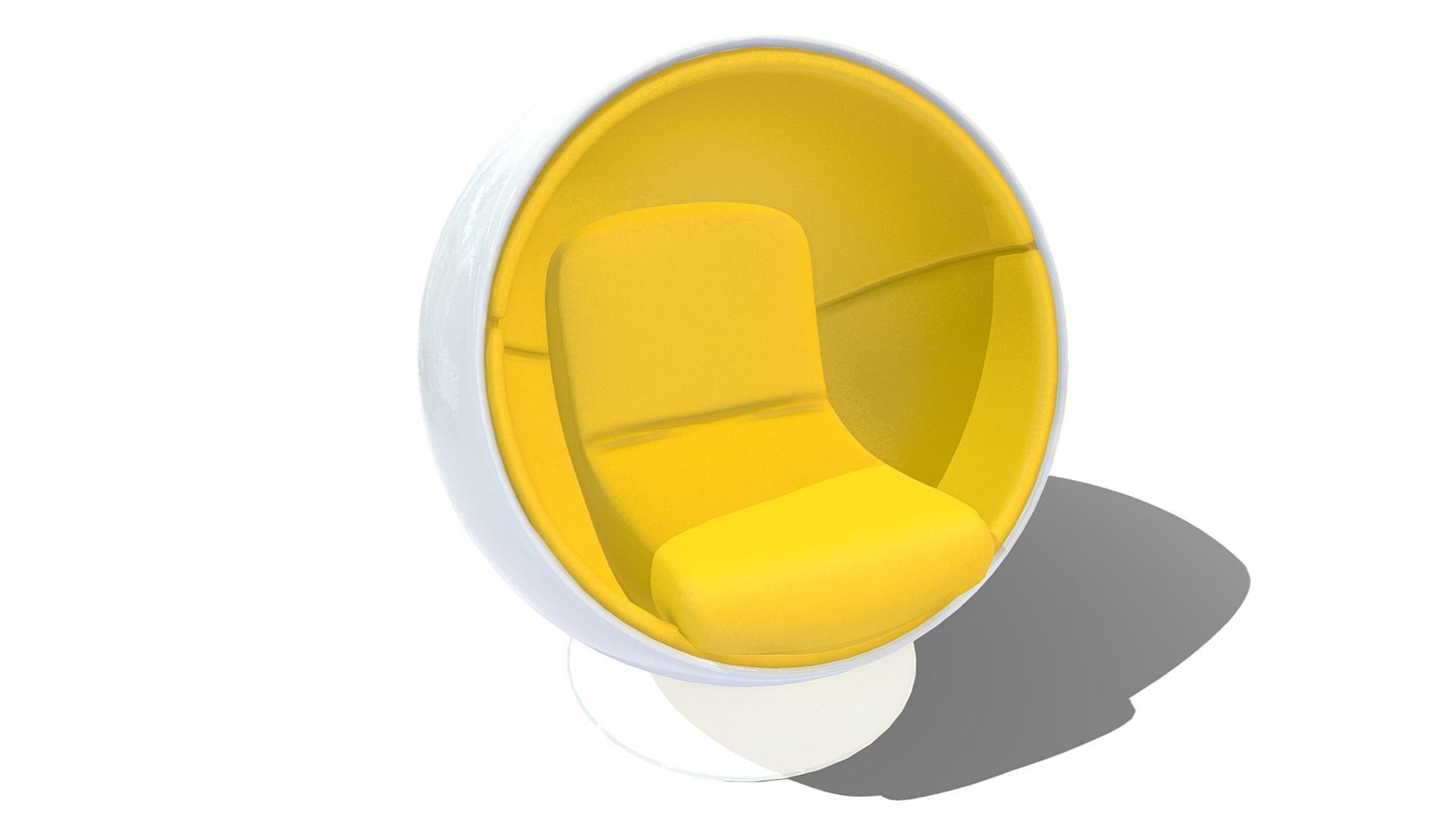 Ball Chair Low-poly 3D model_4