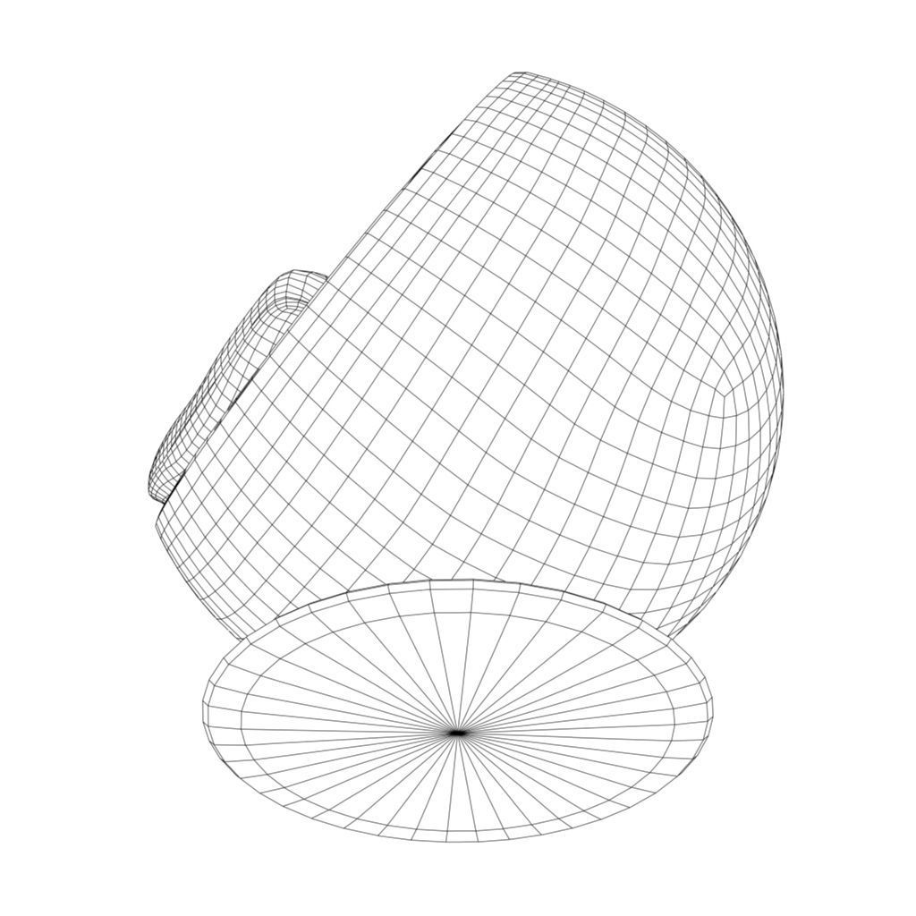 Ball Chair Low-poly 3D model_19