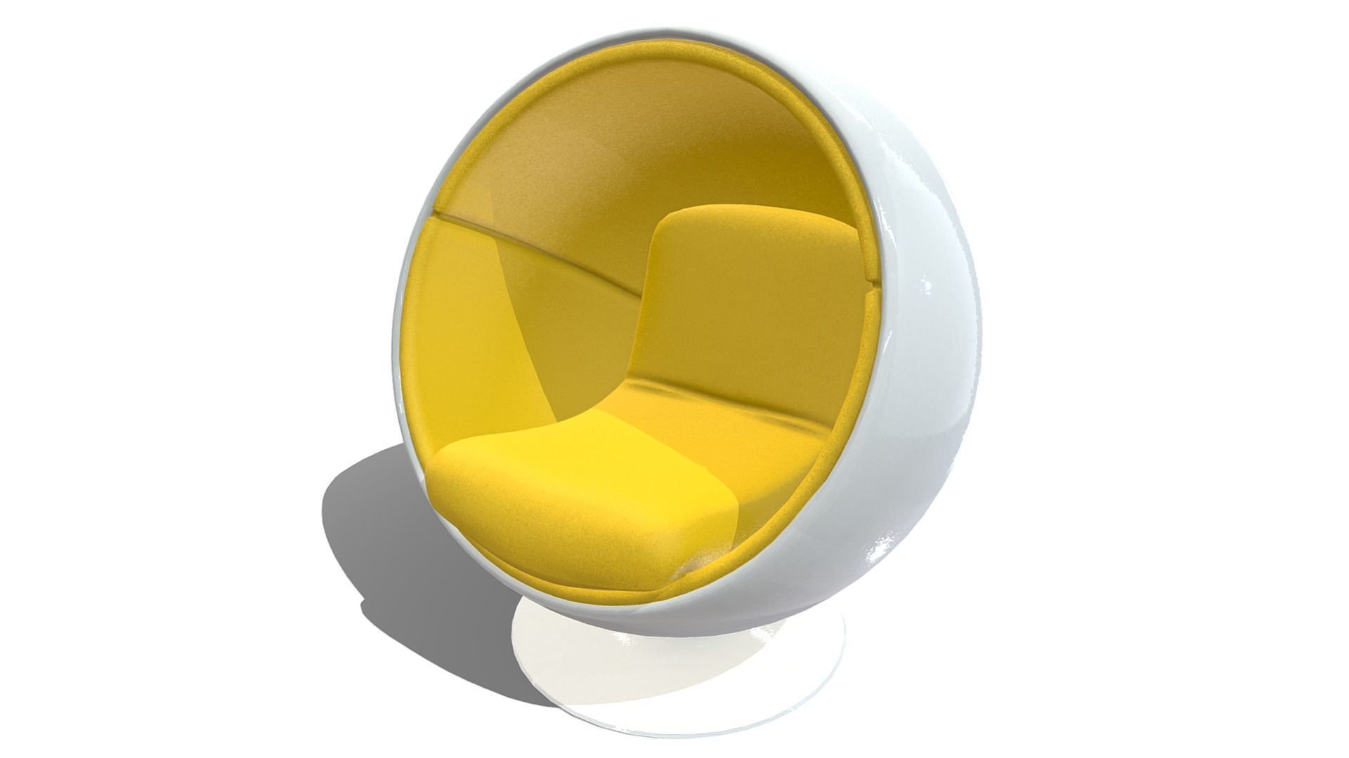 Ball Chair Low-poly 3D model_9