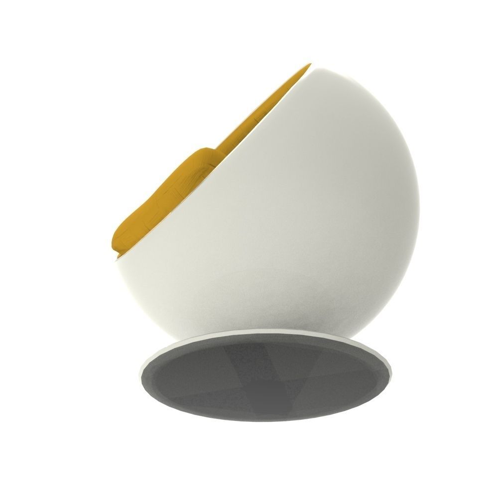Ball Chair Low-poly 3D model_2