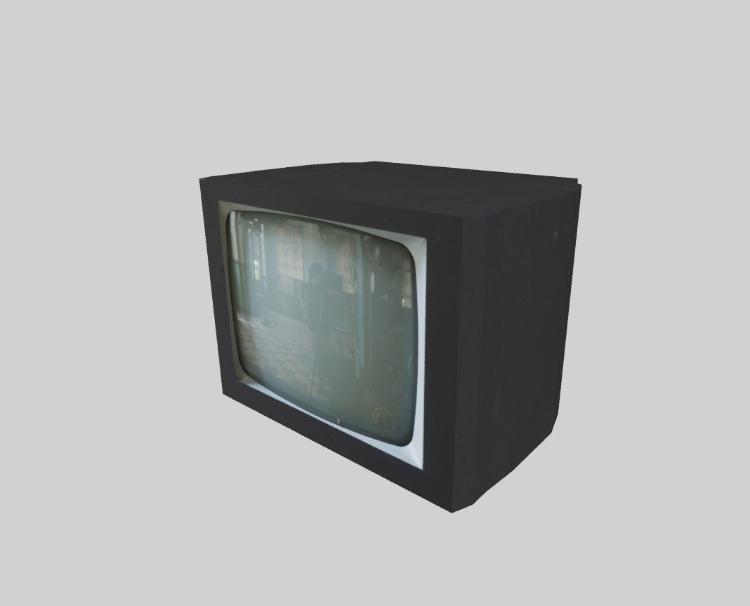 low poly television vintage tv Free low-poly 3D model_2