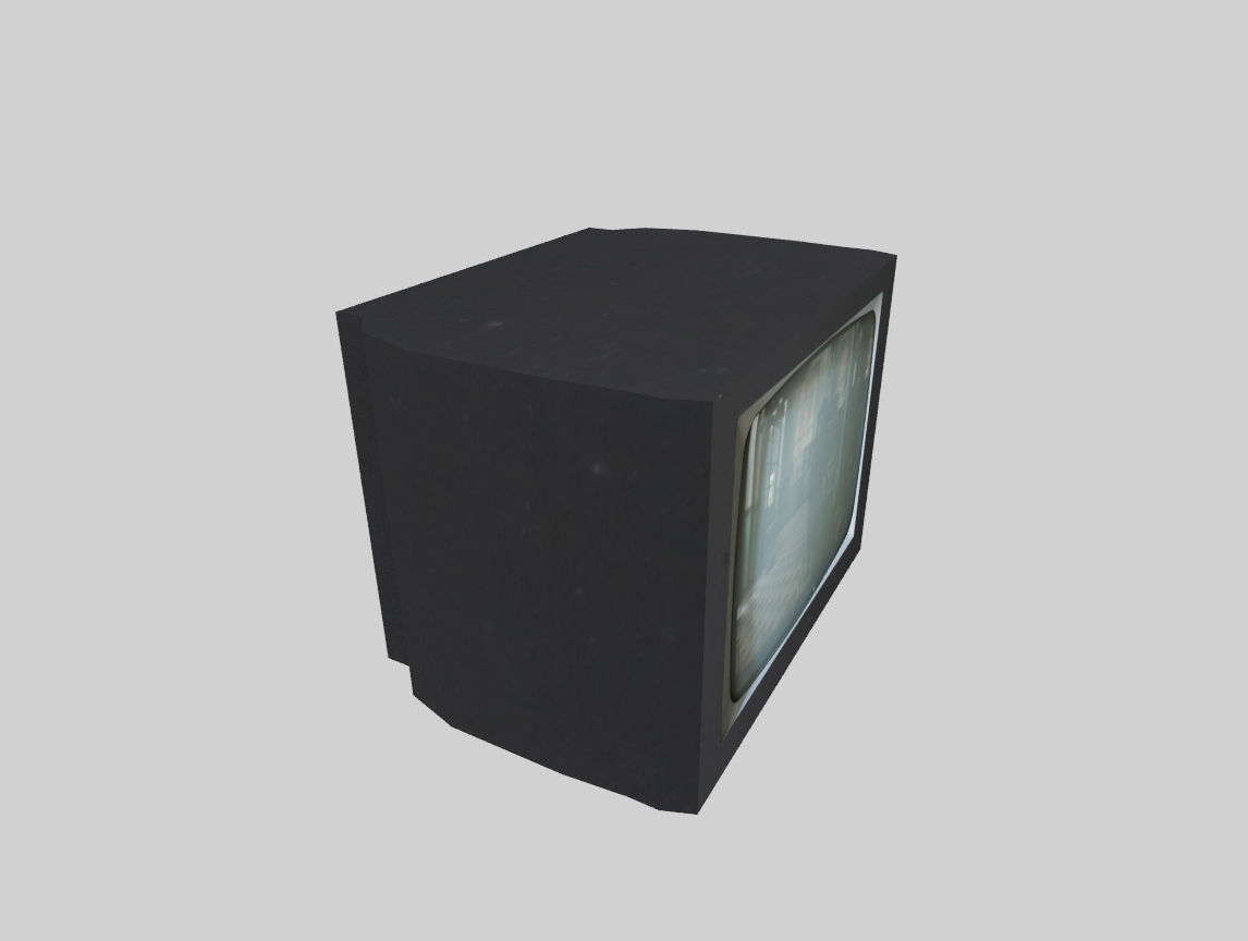 low poly television vintage tv Free low-poly 3D model_3