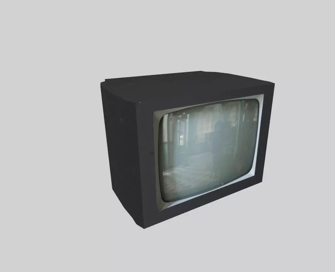low poly television vintage tv Free low-poly 3D model_0