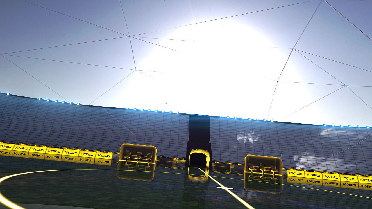 Stadium football futuristic 3d scene 3D model_8