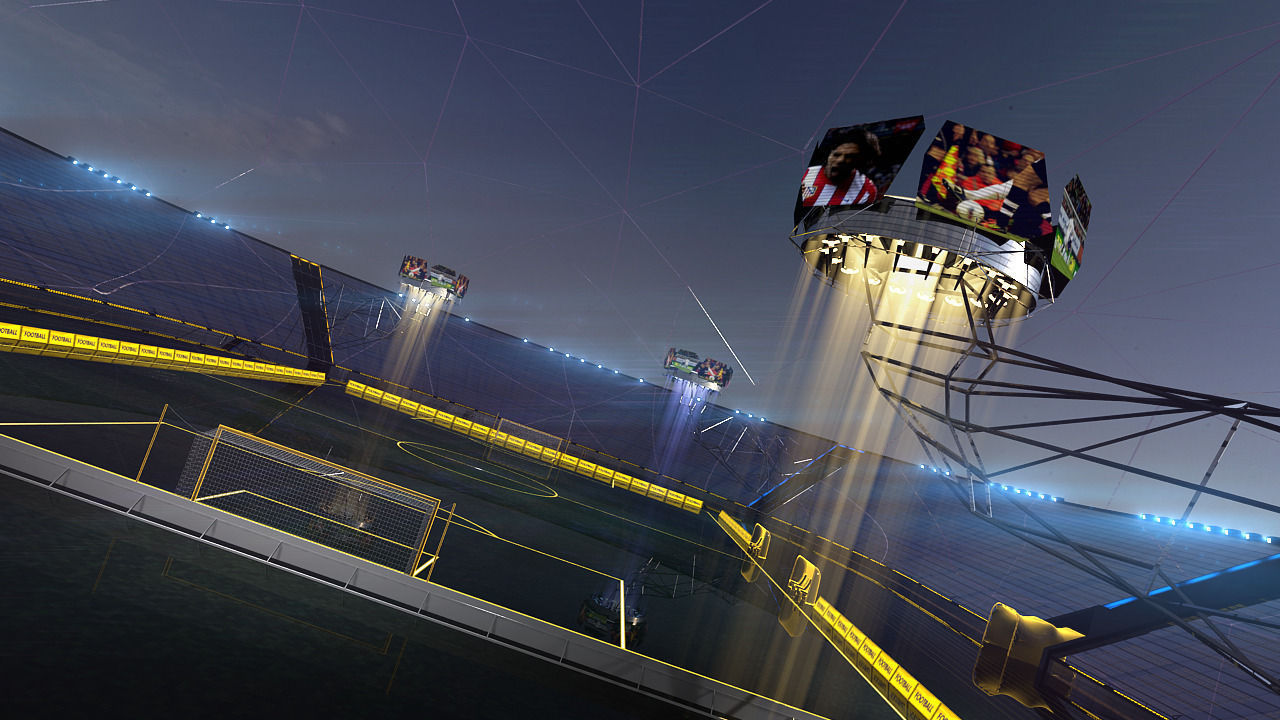 Stadium football futuristic 3d scene 3D model_3