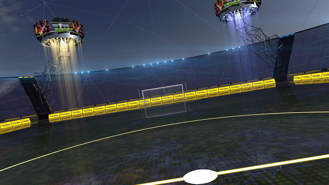 Stadium football futuristic 3d scene 3D model_1