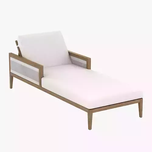 Brizo Chaise Lounge with Cushions by Porta Forma 3D model