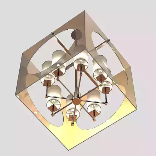 regina andrew lighting acrylic cube chandelier 3D model
