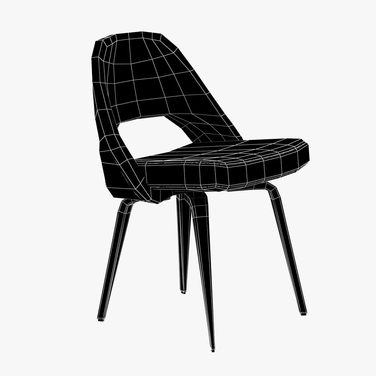 Saarinen Executive Side Chair 3D model_7