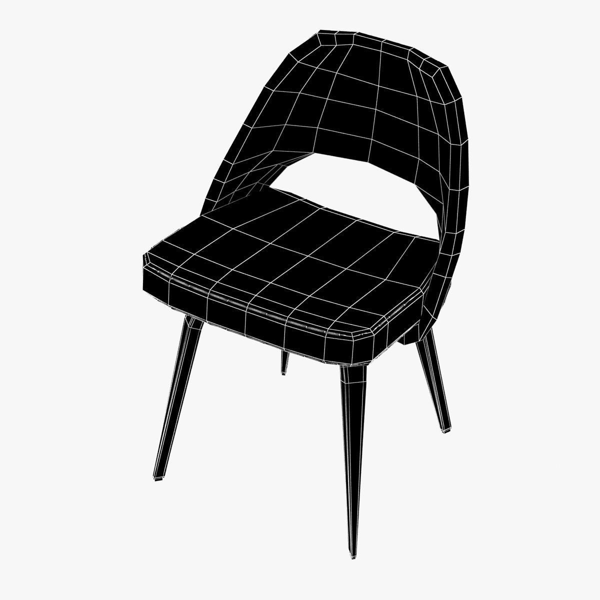 Saarinen Executive Side Chair 3D model_6