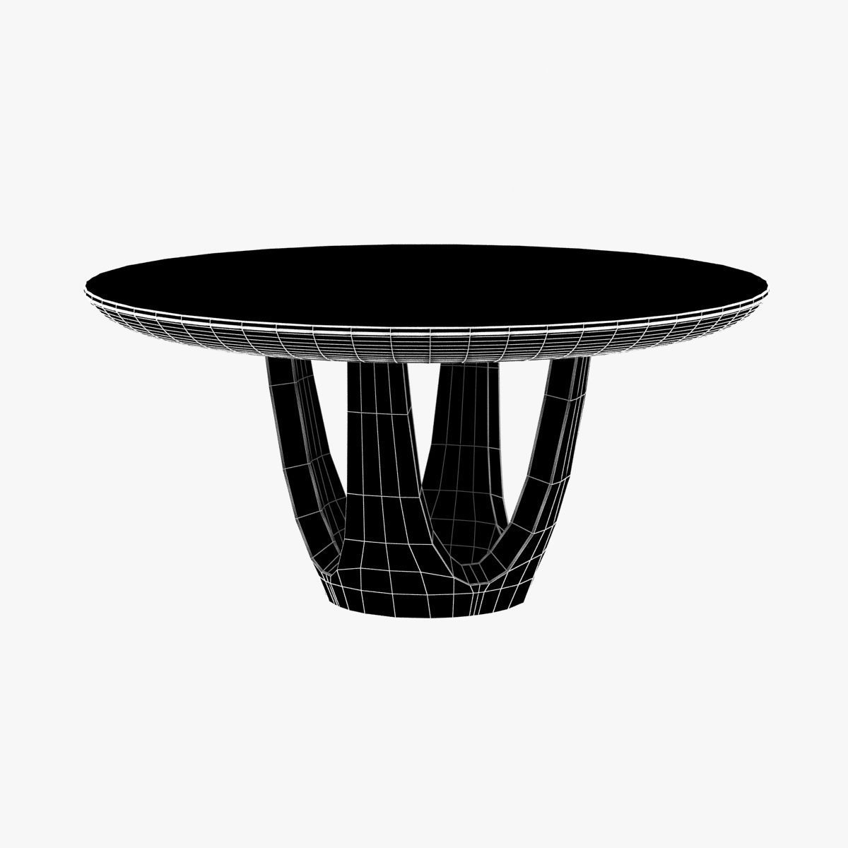 dakota jackson calypso round dining table 3D model_8