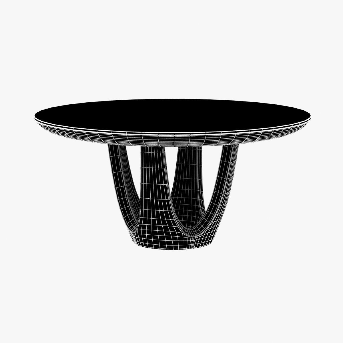 dakota jackson calypso round dining table 3D model_6