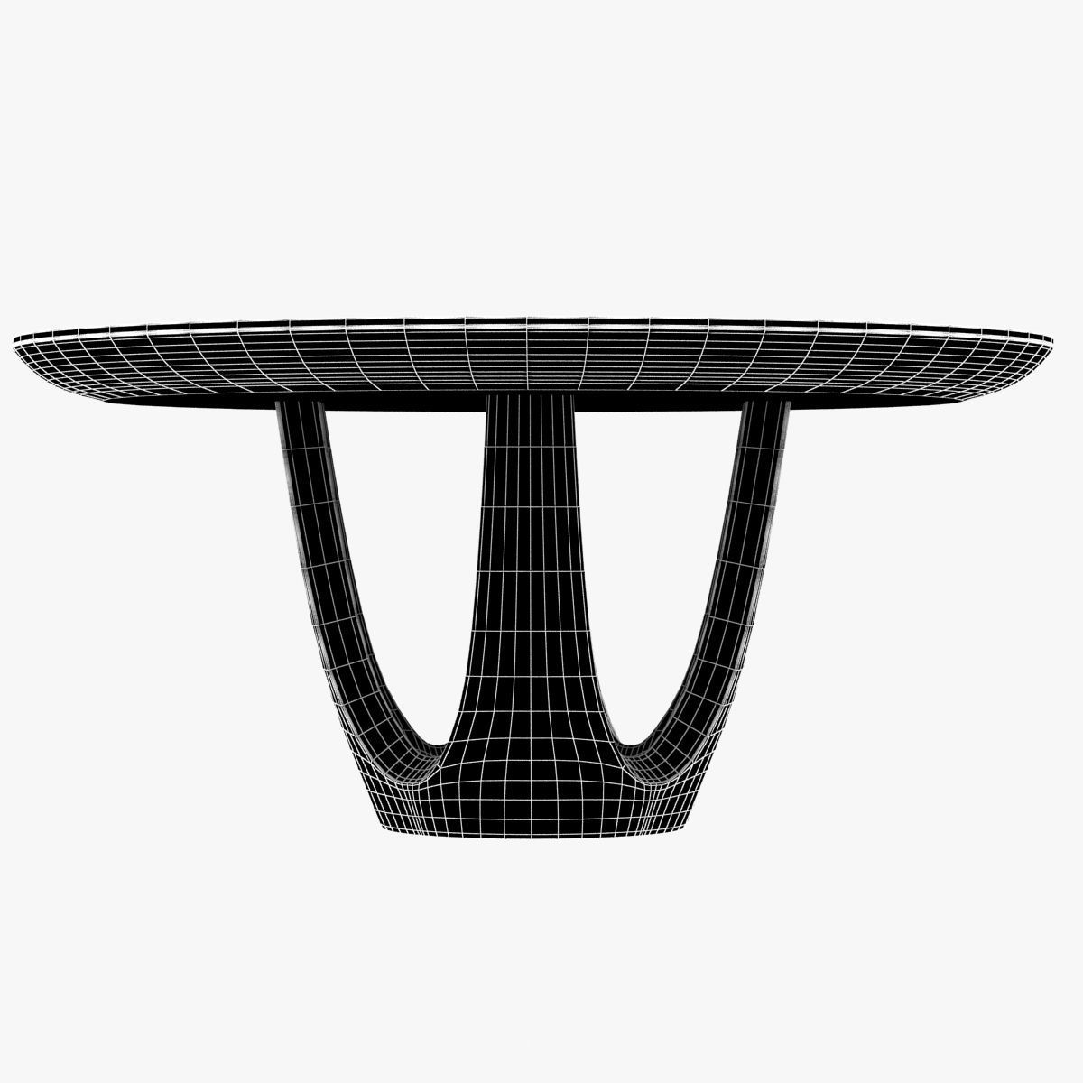 dakota jackson calypso round dining table 3D model_7