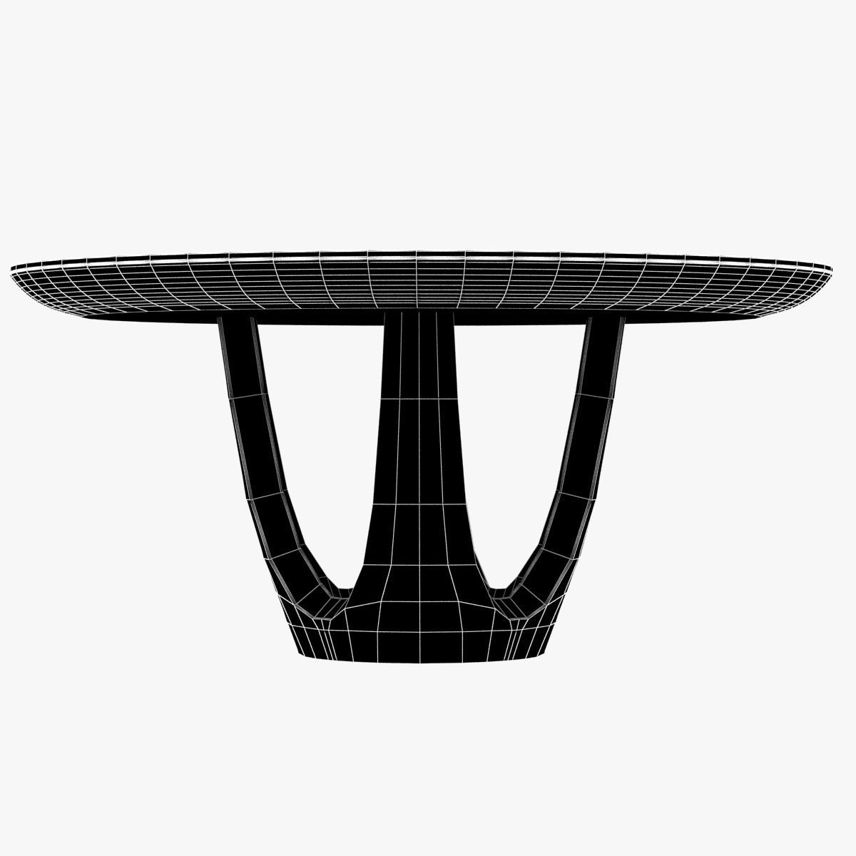 dakota jackson calypso round dining table 3D model_5