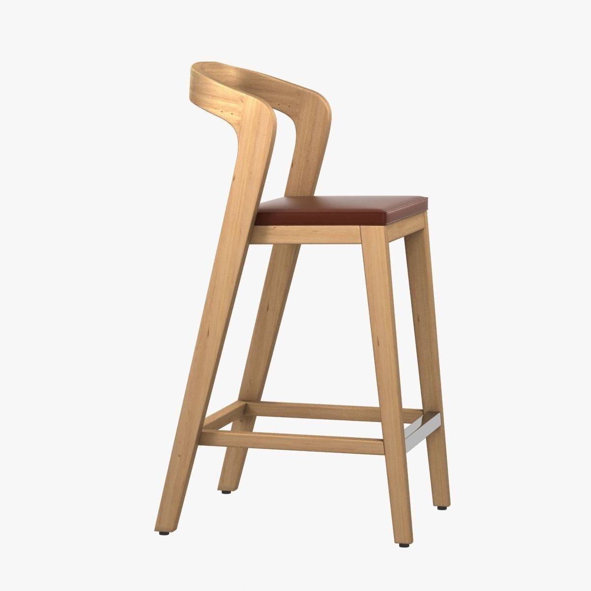 Modern Wood Barstool Model