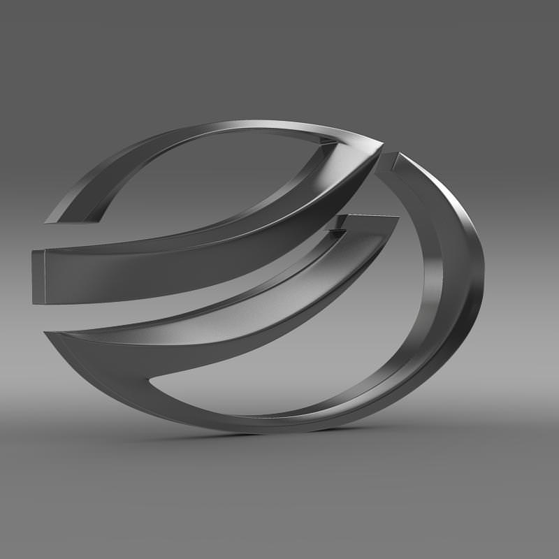 Zaz Logo 3D model_2