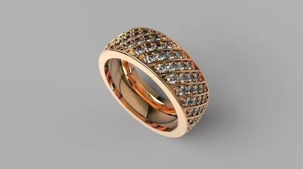 Ring radiance diamonds 3D print model