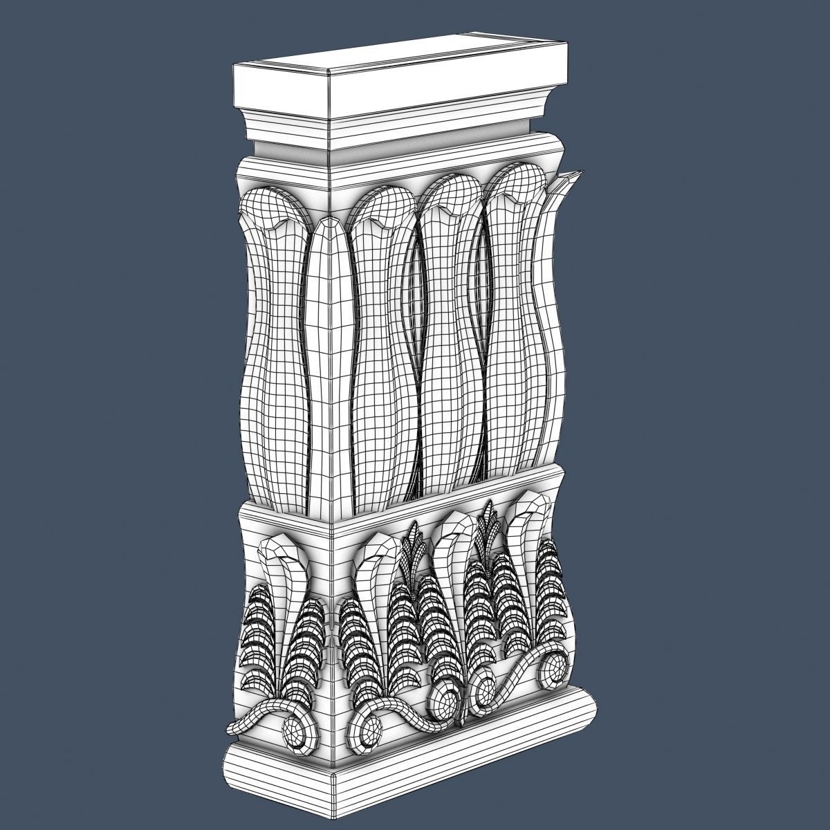 Pilaster Capital 3D model_4