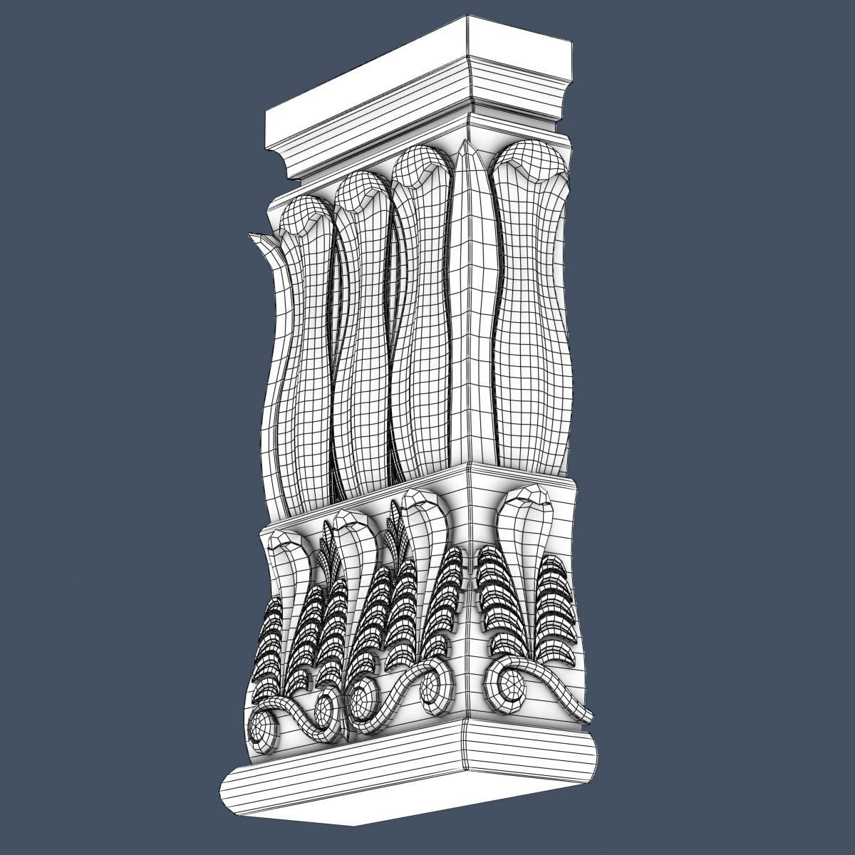 Pilaster Capital 3D model_5