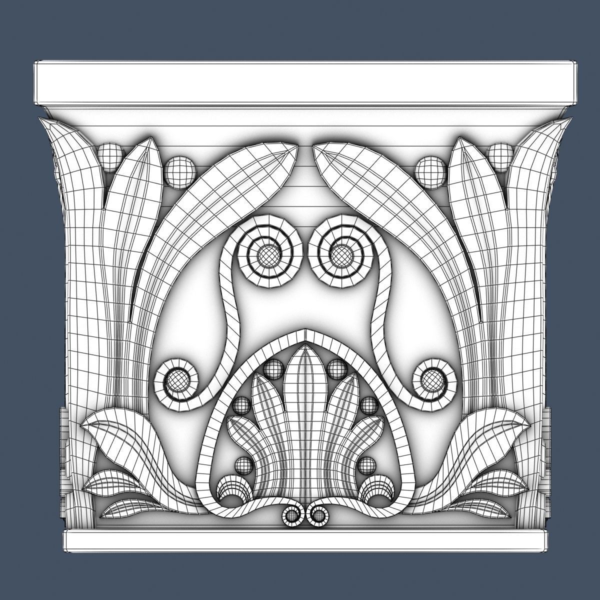 10 Pilaster Capitals Collection 3D model_12