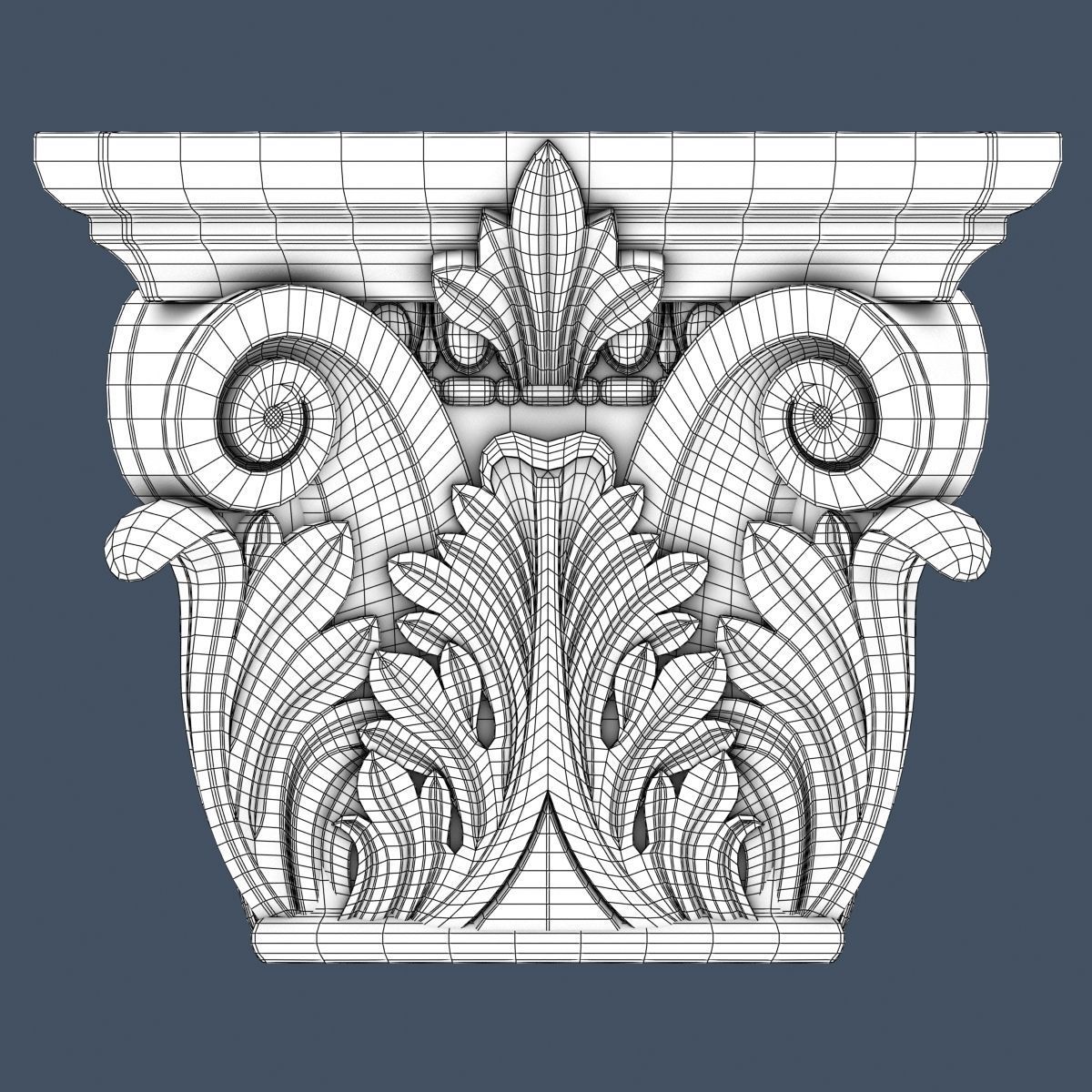 10 Pilaster Capitals Collection 3D model_11