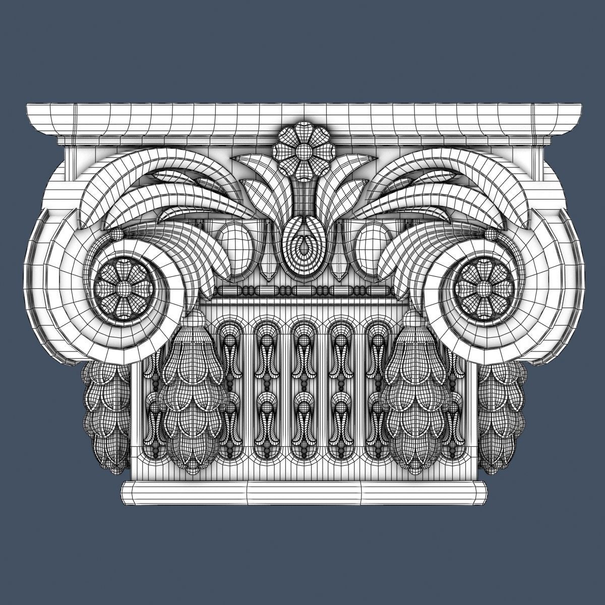 10 Pilaster Capitals Collection 3D model_13