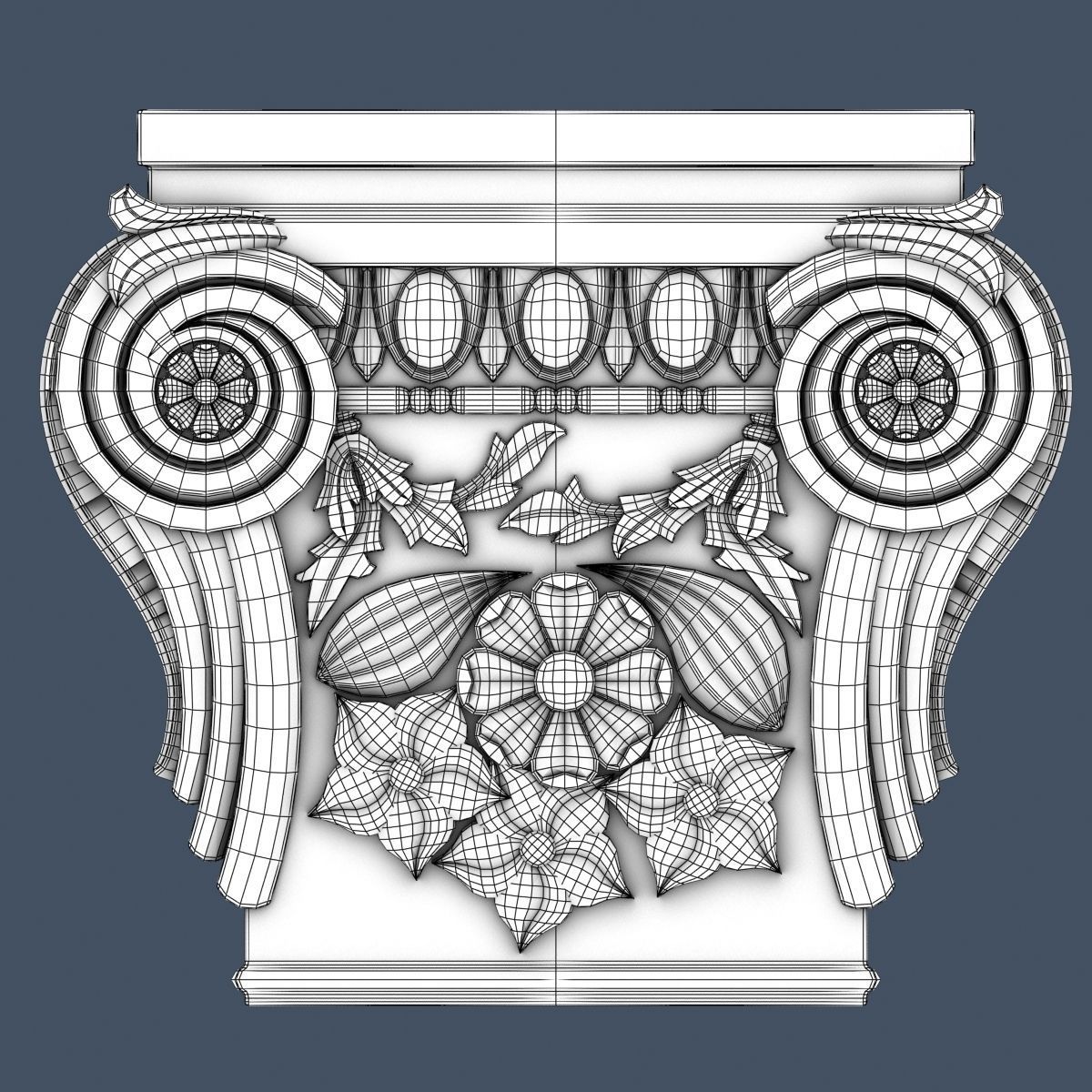 10 Pilaster Capitals Collection 3D model_20