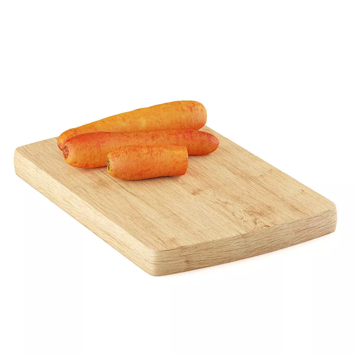 Carrots chopping board with 3D model_0