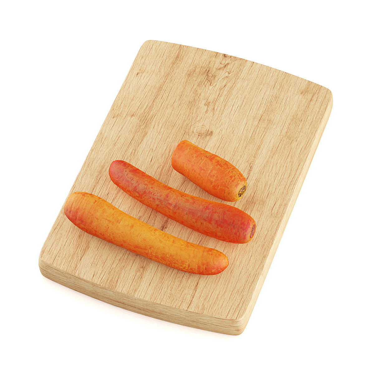 Carrots chopping board with 3D model_6