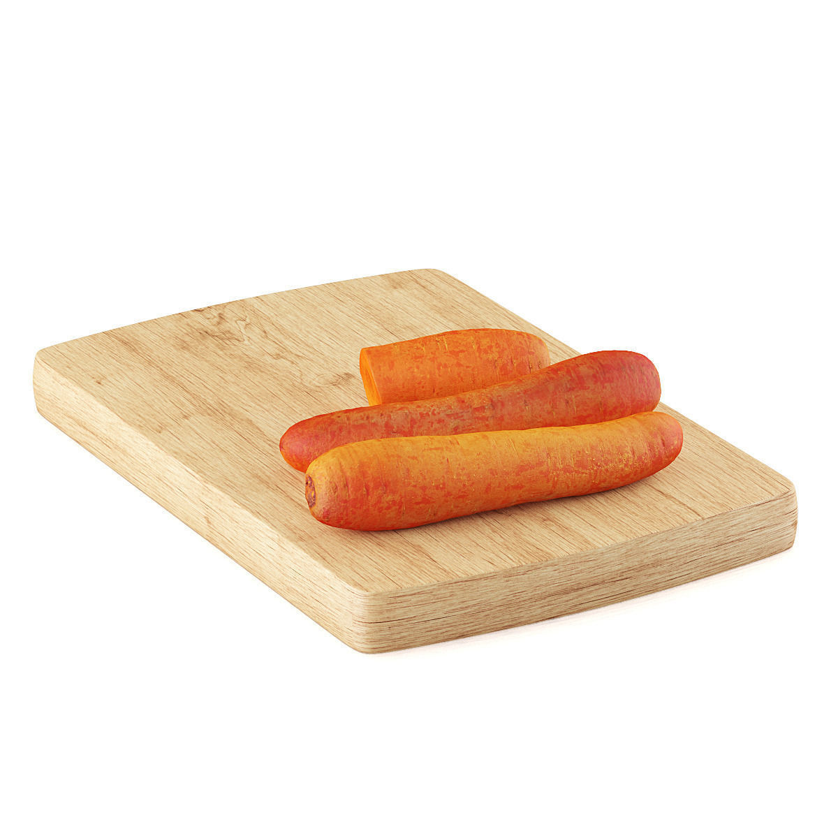 Carrots chopping board with 3D model_2