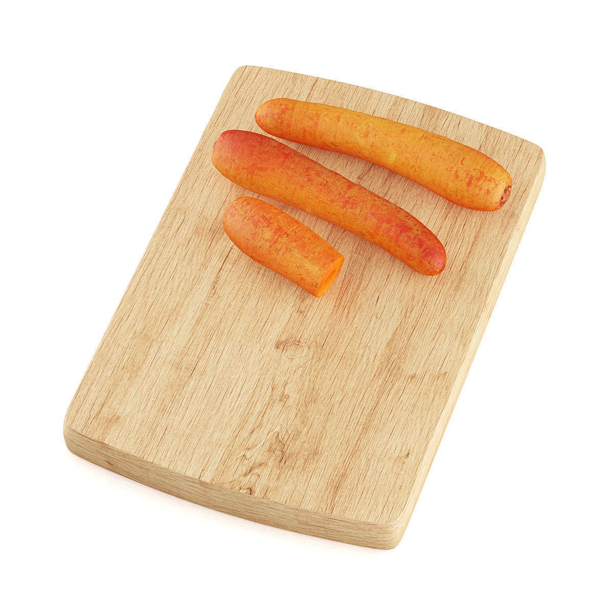 Carrots chopping board with 3D model_4