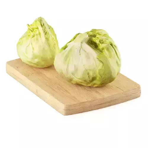 Lettuce two pieces of on cutting board