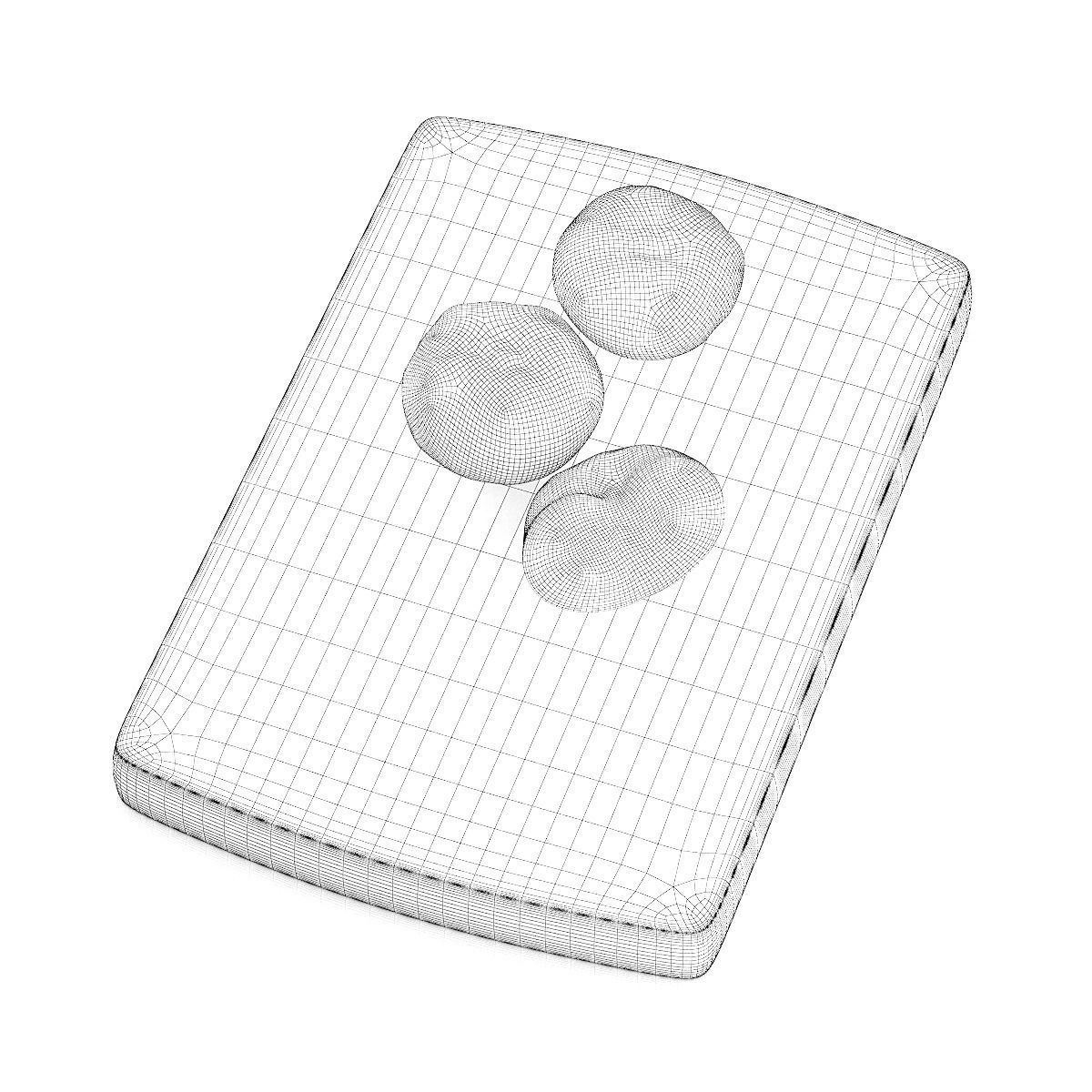 Tomatoes three on wooden cutting board 3D model_5