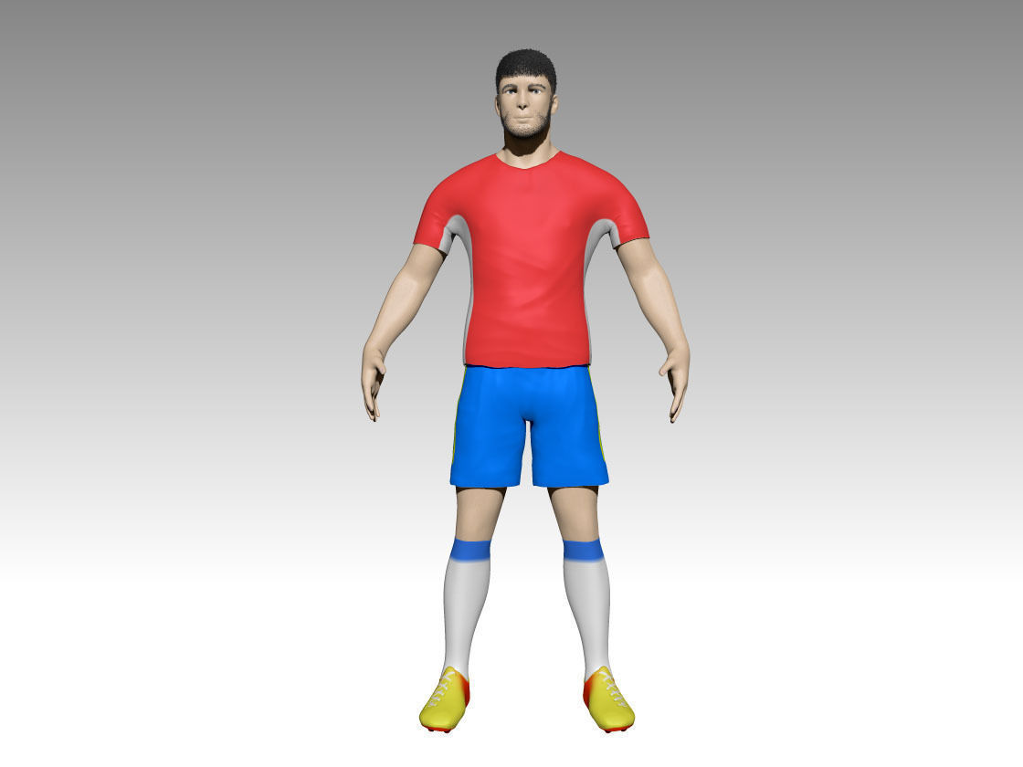 Football player 3D model_2