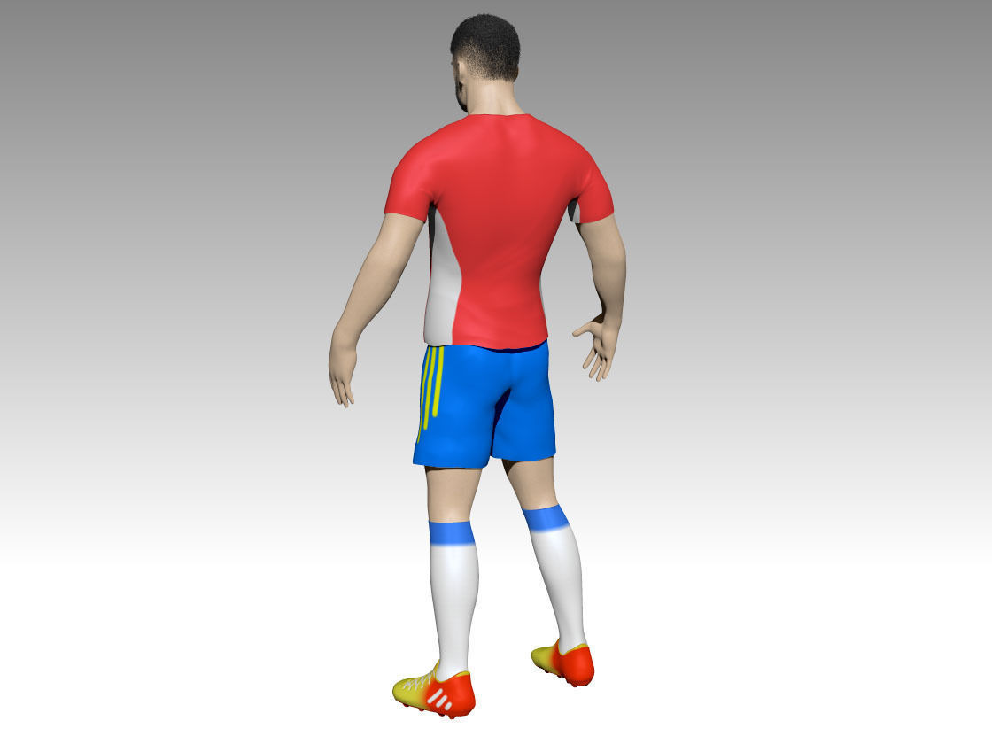 Football player 3D model_1