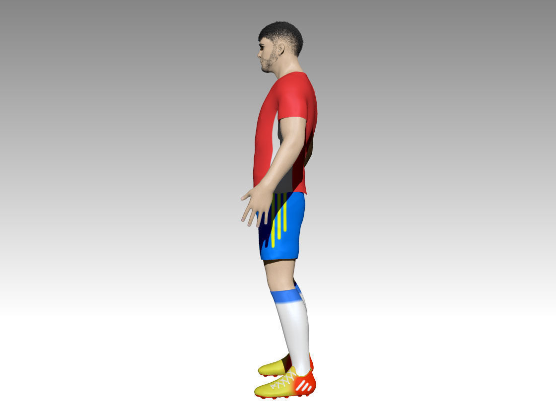 Football player 3D model_5