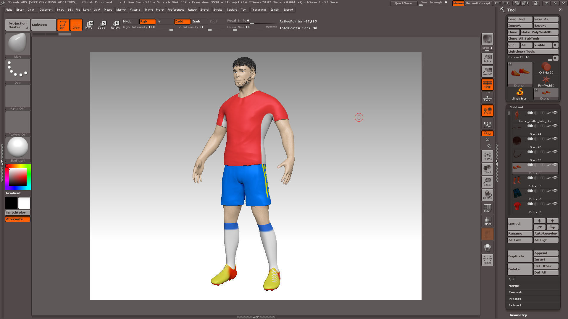Football player 3D model_3
