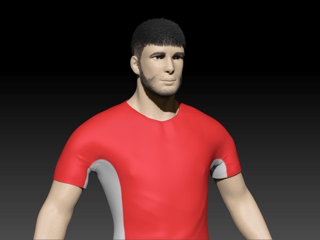 Football player 3D model_4