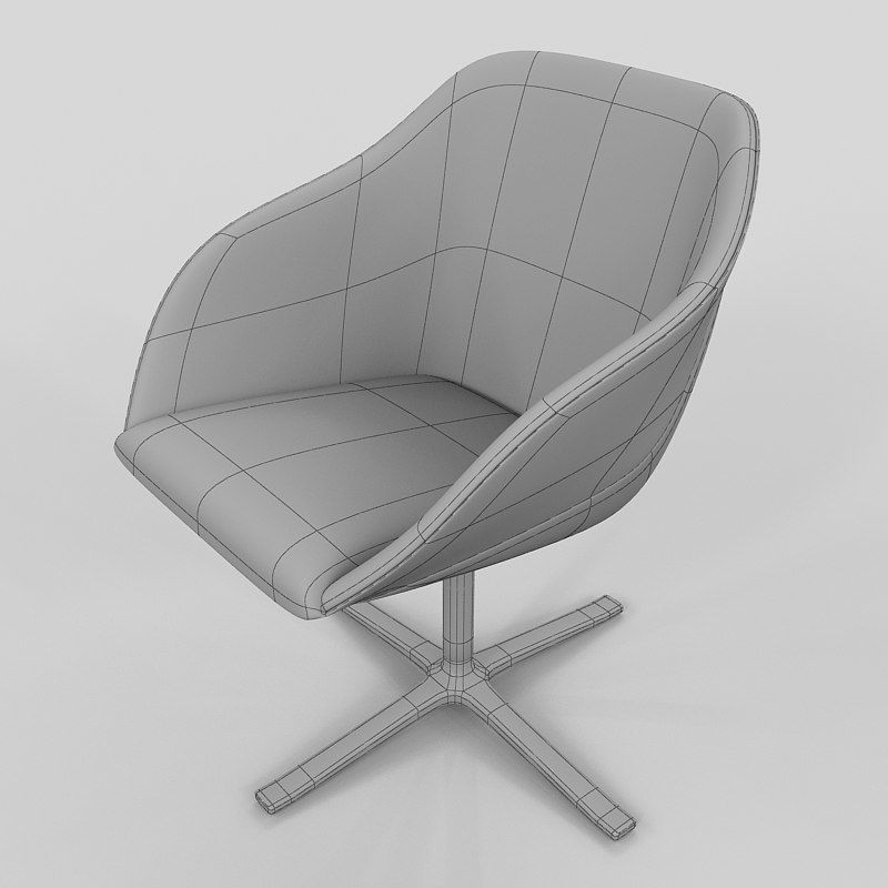 Armchair Walter Knoll Turtle 3D model_6