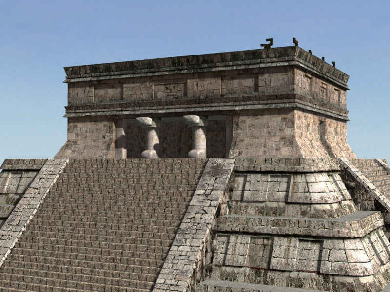 Photoreal Mayan temple - 3d model 3D model_1