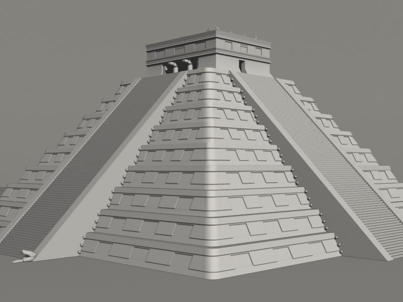 Photoreal Mayan temple - 3d model 3D model_21
