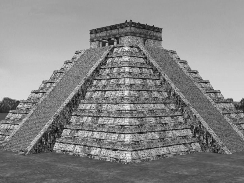 Photoreal Mayan temple - 3d model 3D model_18