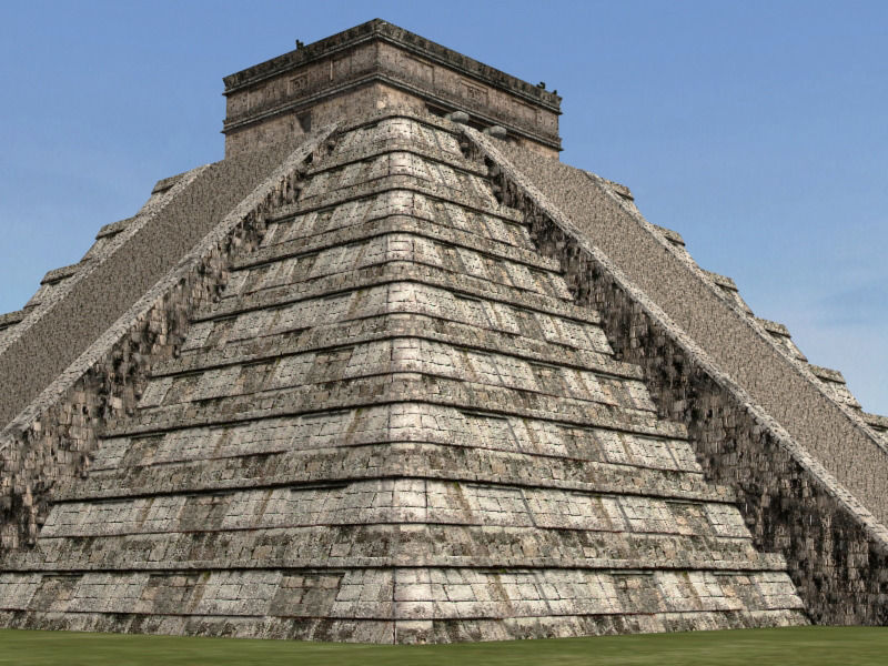 Photoreal Mayan temple - 3d model 3D model_16