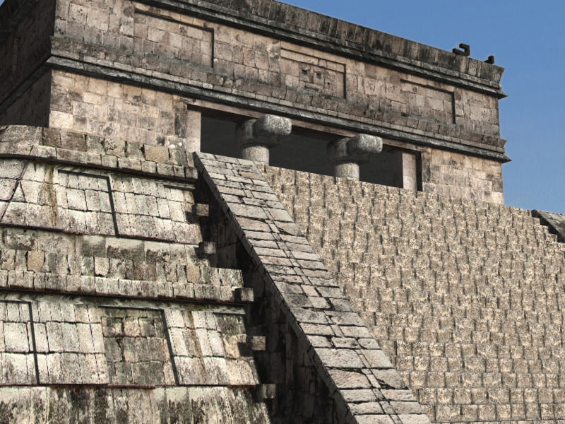 Photoreal Mayan temple - 3d model 3D model_12